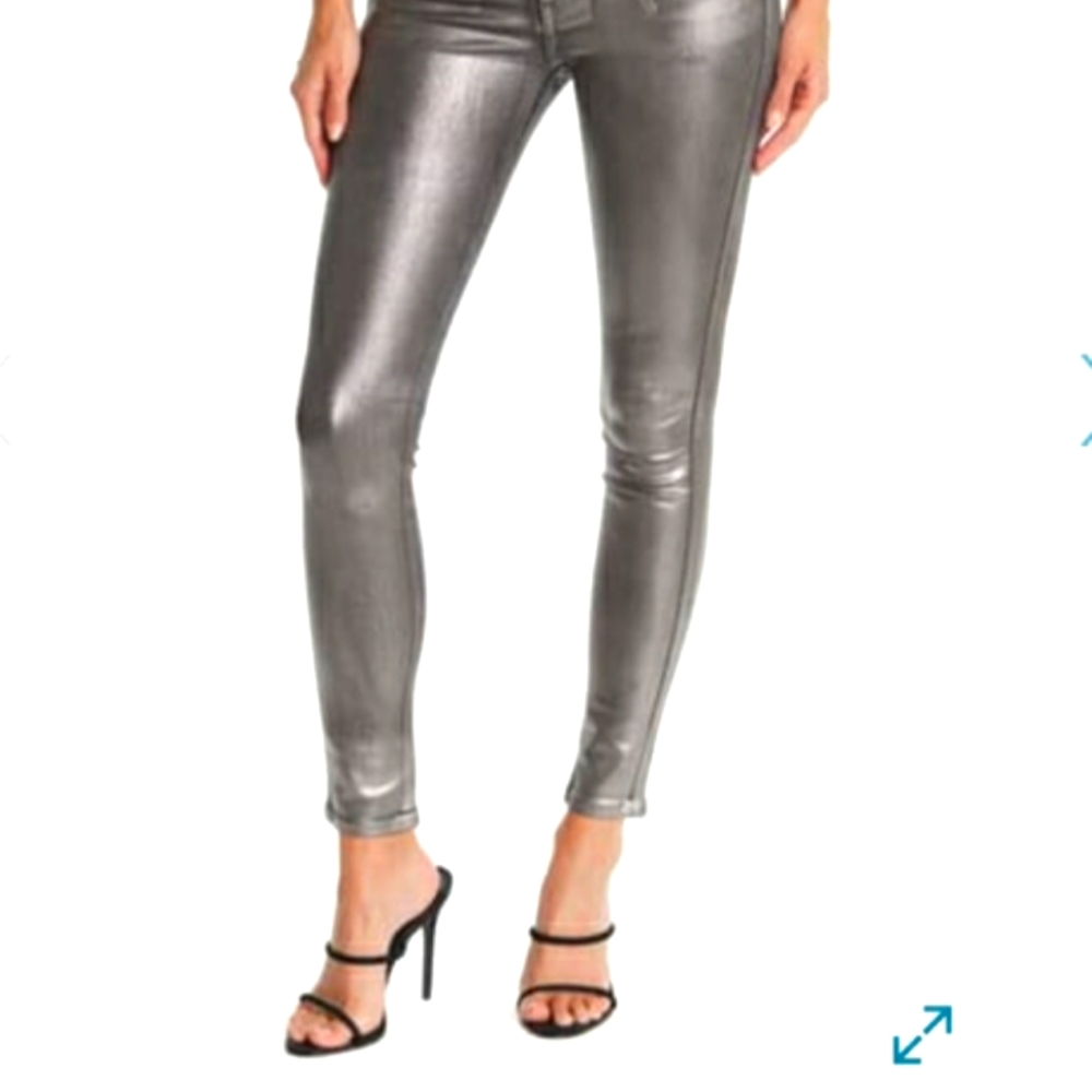 Joe's Jean's Silver The Charlie foil Skinny jeans PLEASE READ - Picture 3 of 16